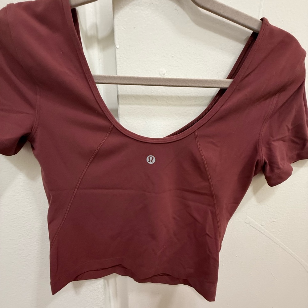 lululemon athletica Deep Red Crop Top